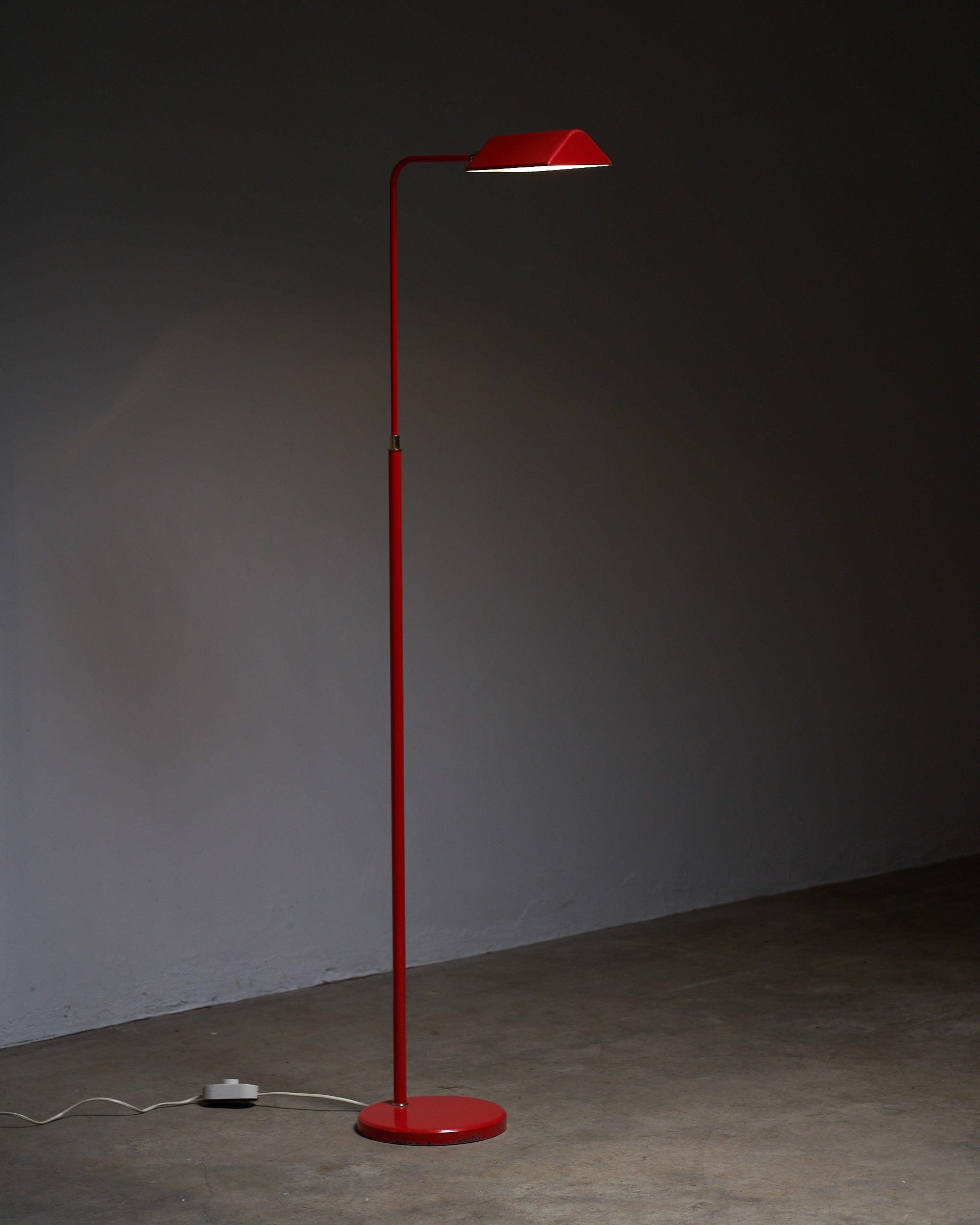 Chic Red Floor Lamp by S.A. Boulanger