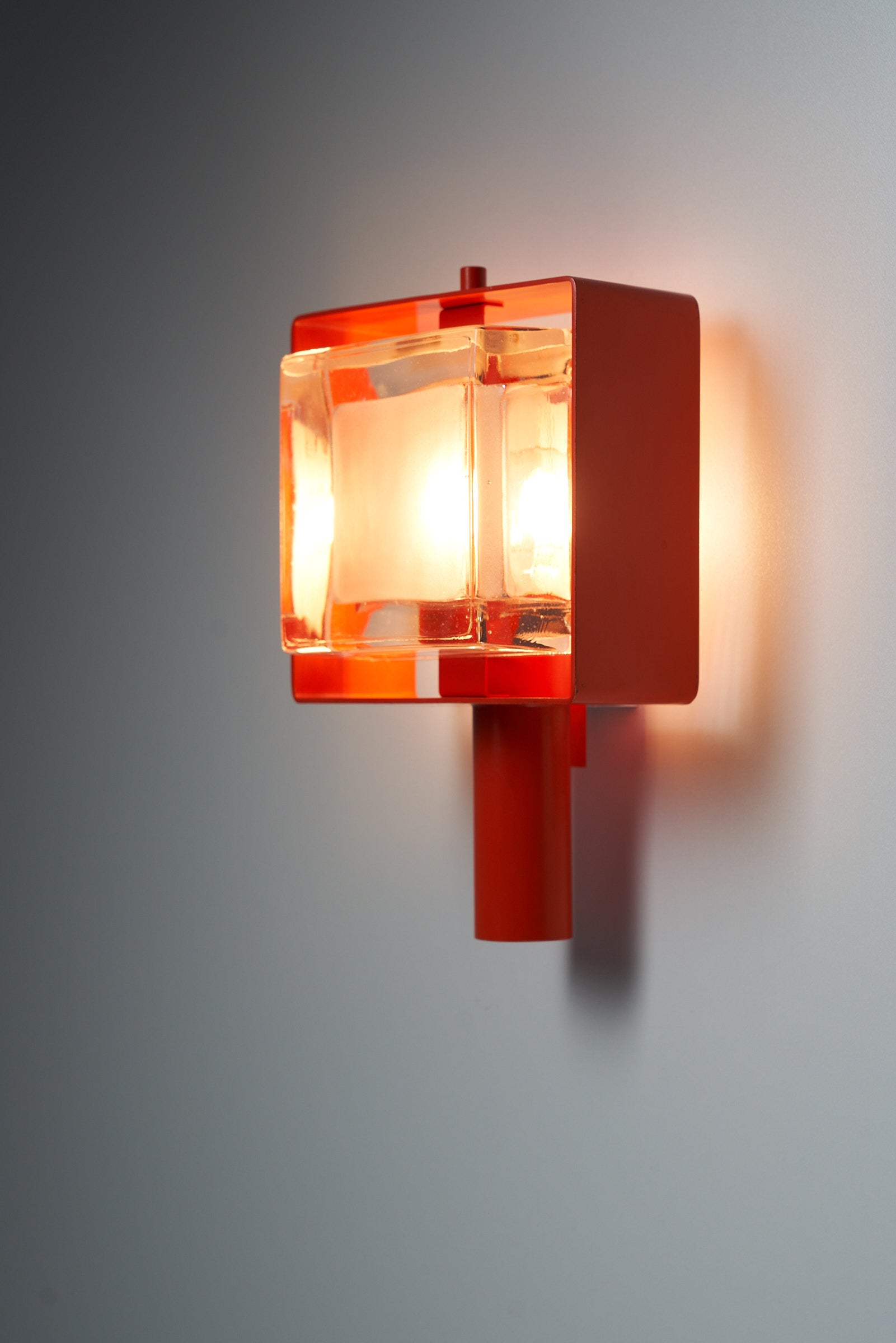 Wall Lamp with Solid Glass Diffuser model number 21.328 by BAG Turgi Zwitserland