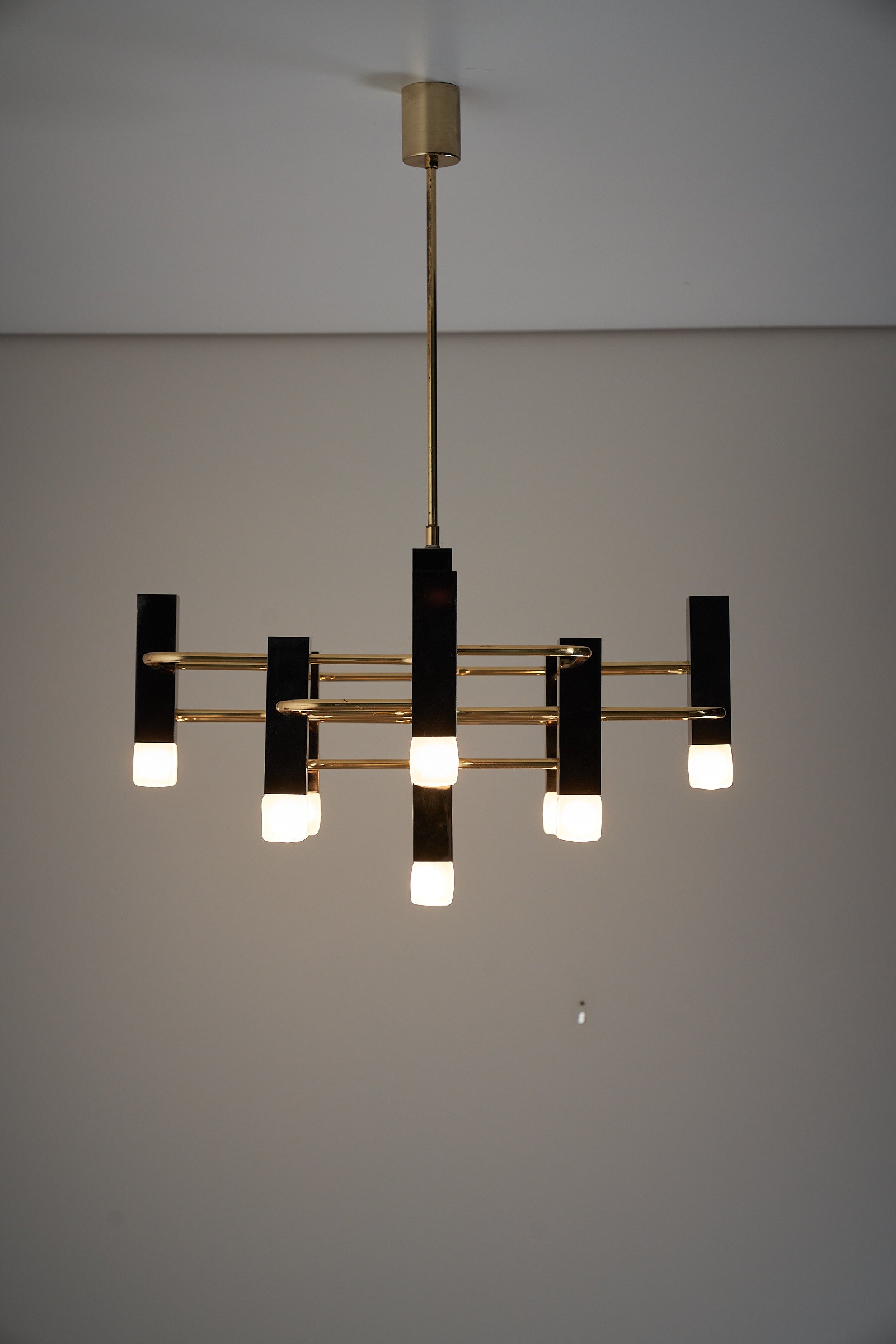 Geometric Chandelier by Sciolari for S.A. Boulanger from Belgium